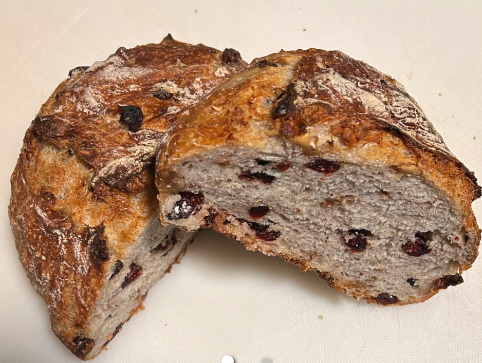 Toasted walnut and cranberry bread from Cozy Acres Bakery